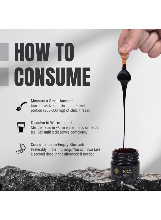 Jamalalhayat™ BARGAD Pure Himalayan Shilajit Resin High Potency For Men & Women