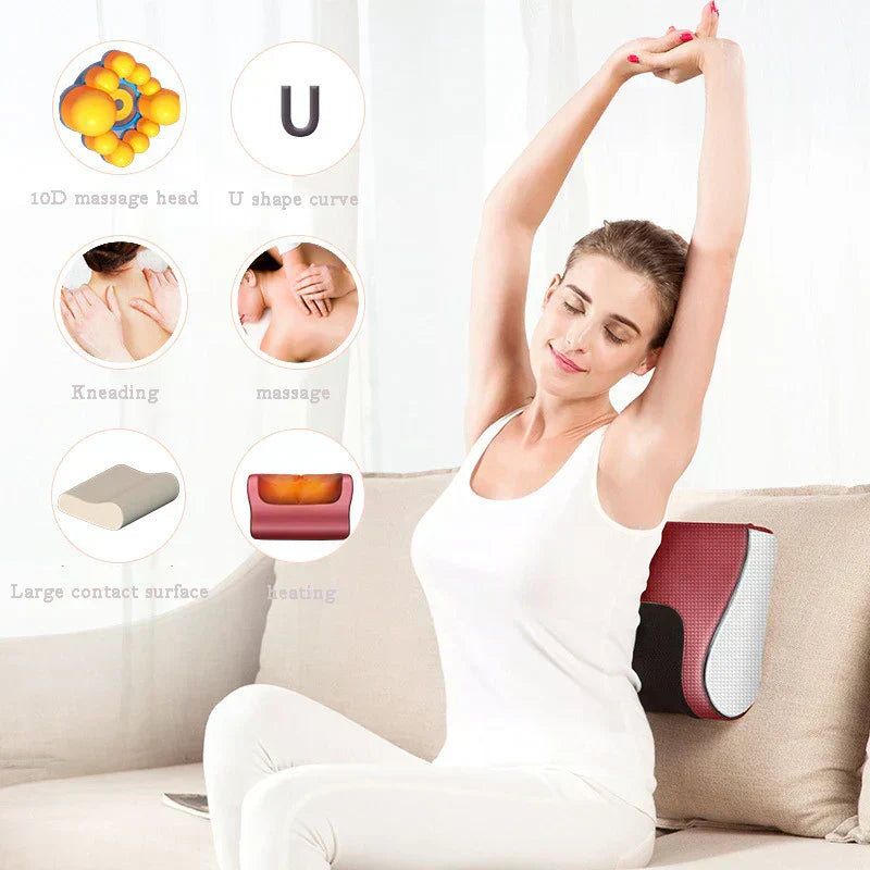 jamalalhayat™ Red Pillow Massager – جهاز تدليك الوسادة الحمراء