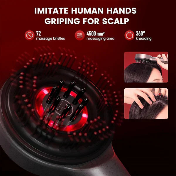 jamalalhayat™ Scalp Massager Brush (Red) – فرشاة تدليك فروة الرأس (حمراء)